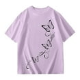 thumbnail image 2 of shqvo Girls Oversized Tshirt Graphic Tees Cute Crew Neck Summer Short Sleeve Loose Fit Tops Flower Pattern Casual Shirts, 2 of 4