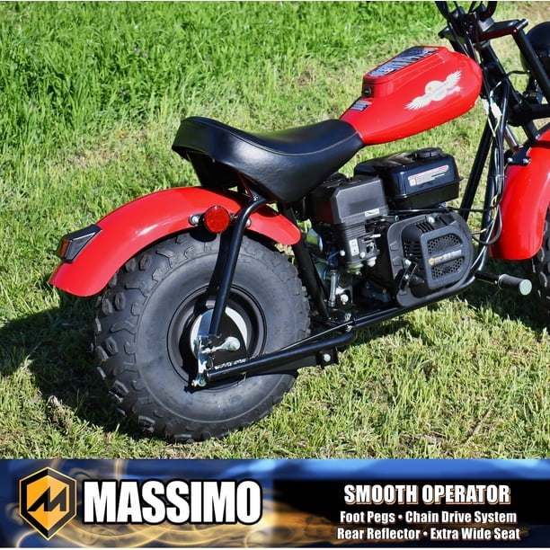 Massimo MB200 Minibike 6.5HP 196cc Gas Powered - Red - Walmart