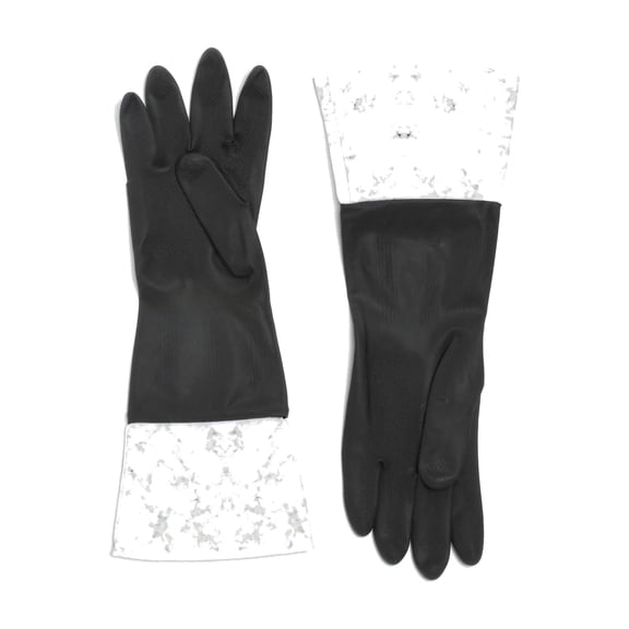 Bright Box Reusable Cleaning Gloves, Long Cuff Kitchen Dish Gloves, Marble, 1 Pair