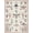 Beige Turquoise Rose, Pattern 5, variant on ODIKA 4'x6' Cowboy Cow Southwestern Longhorn Hat Emblems Interlocking Unicorn Washable Area Rug None Pet Friendly, Non-Shedding for Bedroom, Reading Nook