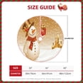 thumbnail image 3 of Daiia Christmas Snowman Gift Drawing Merry Christmas Tree Skirt , Xmas Large Lace-up Tree Skirt, Santa Snowflakes Rustic Home Decorations New Year Party Farmhouse Decor-36", 3 of 7