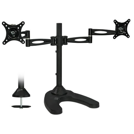 UPC: 0818103021637 | Mount-It! Dual Monitor Desk Mount  Fits 2 Computer Screens 17 -27   Full Motion  Adjustable