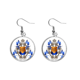 thumbnail image 1 of Los caballeros medievales de Europa corona emblema escudo Pendientes pendientes de plata colgantes joyas señora Unbranded M, 1 of 3