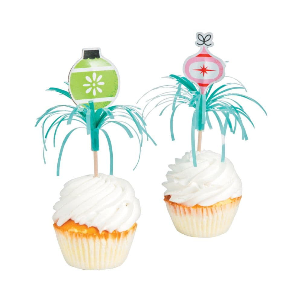 Personalized 12pc Christmas Cupcake Toppers Picks 