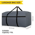 thumbnail image 6 of Tripumer 110L Extra Large Moving Bag Travel Luggage Bag Foldable Waterproof Storage Bag Double Zipper and Strong Handle Moving Available Gray-3Pcs, 6 of 8