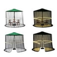 thumbnail image 4 of Yonrjhukm Black Patio Umbrella Mosquito Netting with Double Zipper Door Polyester Mesh Net Screen Universal for Almost Outdoor Market Table Umbrellas Cantilever Offse, 4 of 5
