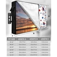 thumbnail image 2 of Independence Day Outdoor TV Cover 40 to 43 Inch Weatherproof, Red Blue Patriotic Star Firework 600D Oxford TV Covers with Waterproof Zipper, Outside Flat TV Screen Protector Size 40"W x 25"H x 4.5"D, 2 of 7
