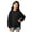 Black #0283, variant on Girls Leopard Print Crewneck Sweatshirt Long Sleeve Ribbed Cuffs Casual Loose Fit Fall Pullover Sweatshirt