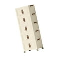 thumbnail image 3 of Abbracc Foldable Storage Cabinet Fashion Portable for Farmhouse Drawing Room Kitchen Beige 5 Layers 75 cm, 3 of 9