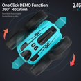 thumbnail image 5 of Stunt RC Cars Toy, 4WD 2.4Ghz Control remoto Coche Vehículos giratorios de doble cara, Juguete para niños para cumpleaños de niños y niñas, Sin batería Verde, 5 of 5