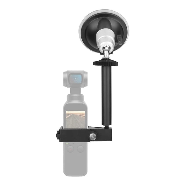 Soporte Cámara Soporte para coche Soporte para ventosa Soporte para montaje en parabrisas Reemplazo de aleación de aluminio para DJI Osmo Pocket / Pocket 2 Cámara de acción Meterk Soporte