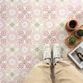 thumbnail image 2 of 10Pcs Bohemian Floral Peel and Stick Floor Tiles， 12x12 Covers 10 Sq. Ft. SelfAdhesive DIY Vinyl Flooring， Removable Waterproof Tile Sticker for Bathroom， Kitchen， Living Room， Bedroom, 2 of 8