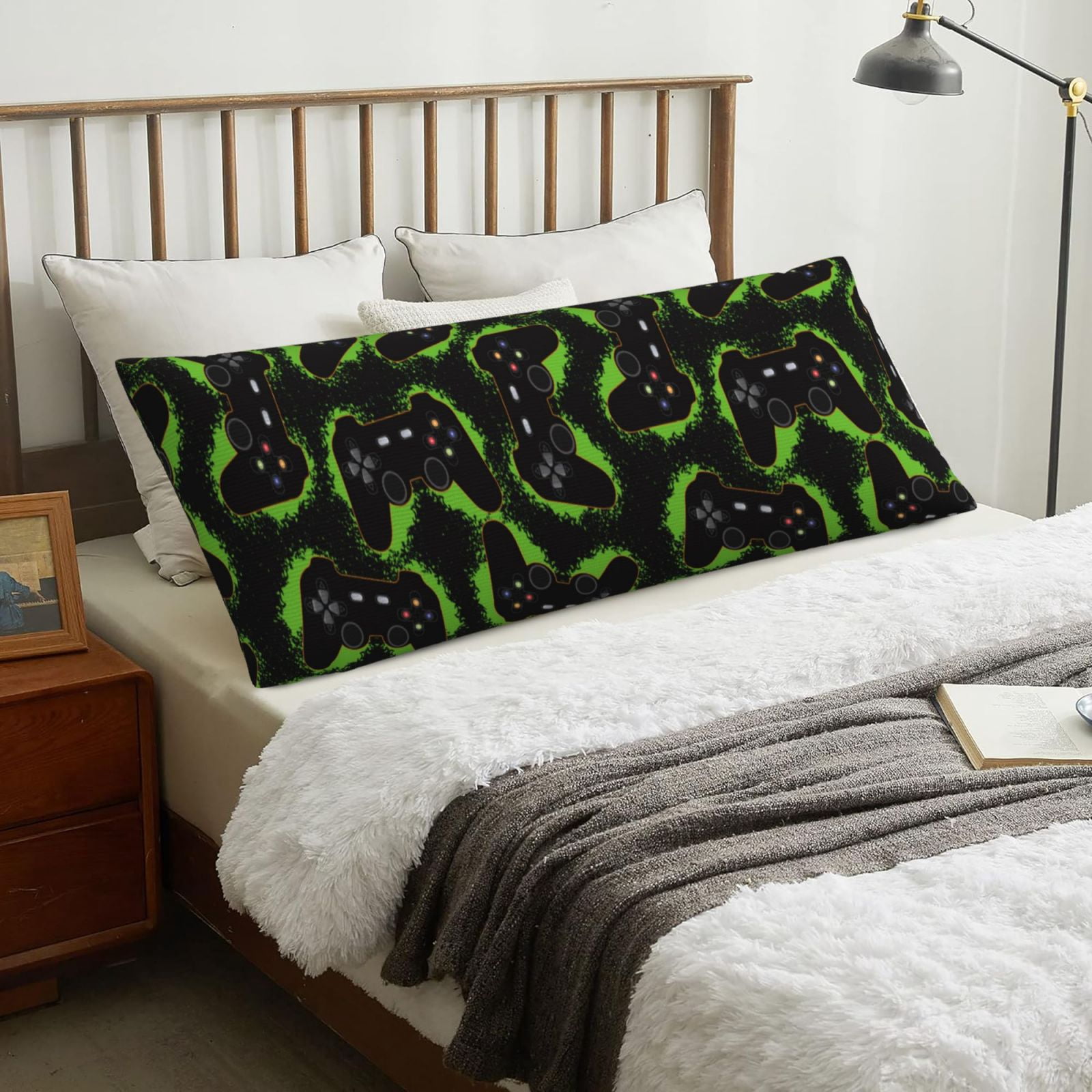Naloa Cool Gamepad Super Soft 20x60 Body Pillow Case,Long Side Hidden Zipper（PILLOWS ARE NOT INCLUDED）