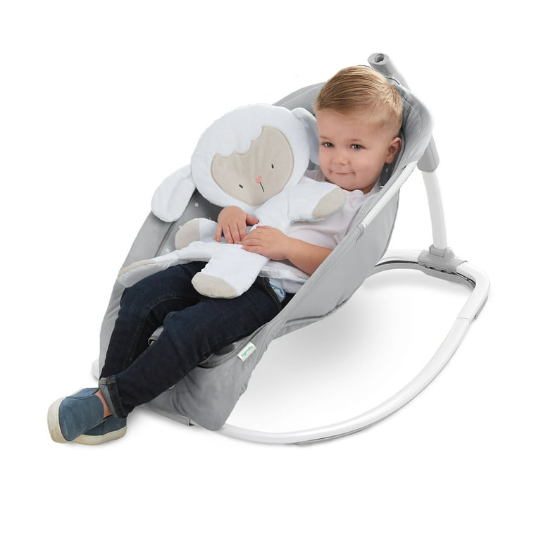 Ingenuity Infant to Toddler Rocker & Foldable Baby Bouncer Seat - Cuddle  Lamb (Unisex)
