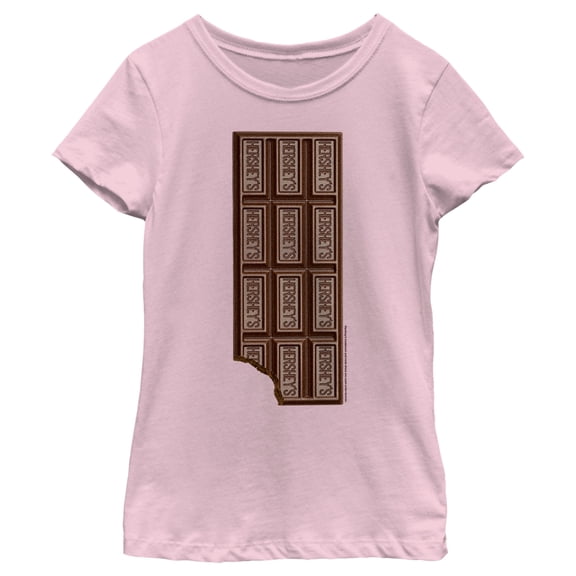 Girl's HERSHEY'S Classic Bar Bite Graphic Tee Light Pink Small