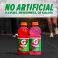 thumbnail image 3 of Gatorade Lower Sugar, No Artificials Fruit Punch Flavored Electrolyte Sports Drink, 20 fl oz 6 Pack, 75% Less Sugar, Hydration, 3 of 6