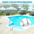 thumbnail image 4 of DSSTYLES Pool Handrail, 49 x 34 Swimming Pool Stair Rail, 304 Stainless Steel Stair Pool Hand Rail Rated 385lbs Load Capacity, Pool Rail with Quick Mount Base Plate, and Complete Mounting Accessories, 4 of 7