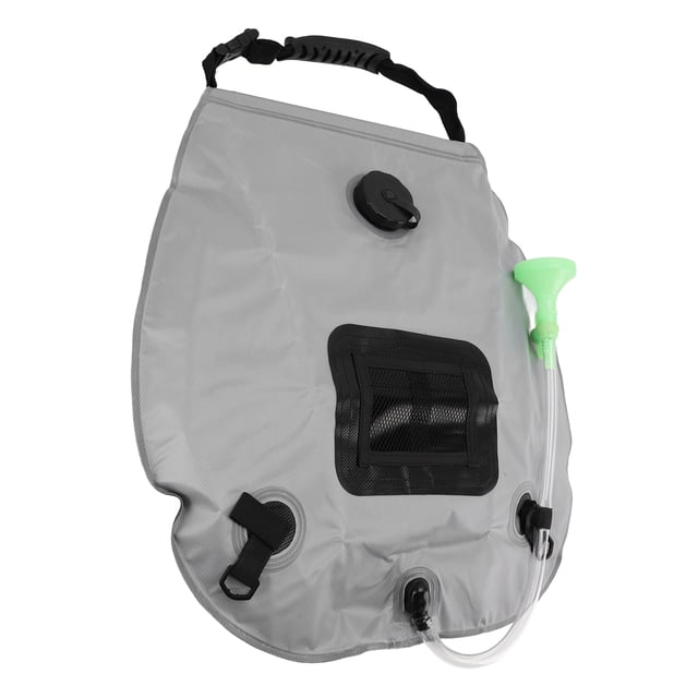 Solar Portable Shower, 20L Easy To Use Portable Shower Bag Large Capacity Energy Saving Multipurpose with Shower Head for Beach Swimming Gray