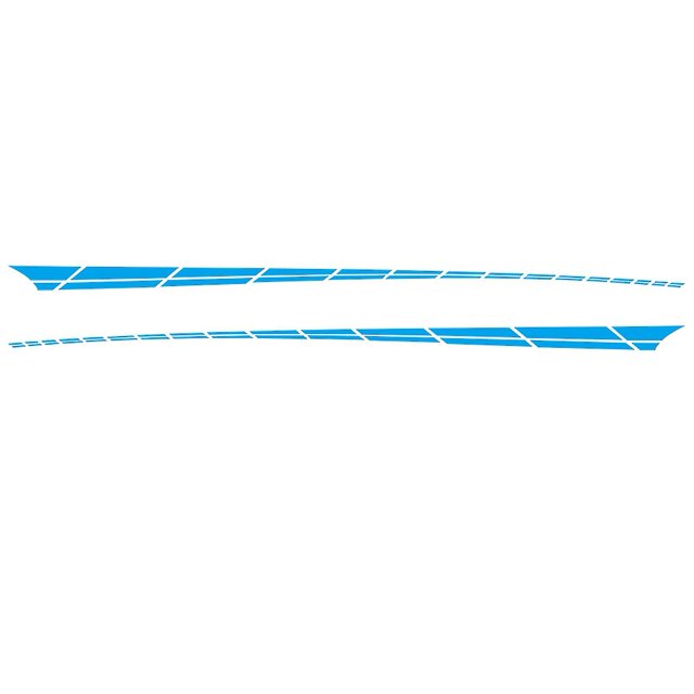 2pcs Vinyl Sticker Wear-resistant Decoration Waterproof Both Side Graphics Vinyl Long Stripe For Car