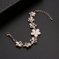 thumbnail image 2 of Jiaroswwei Fashion Flower Chain Rhinestone Wrist Decor Women Jewelry Bracelet Bangle, 2 of 4