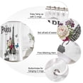 thumbnail image 3 of Paris Eiffel Tower Bathroom Shower Curtains with 12 Hooks Polyester Waterproof Shower Curtain for Stalls and Bathtubs Rustic Rose Floral Sculpture Butterfly Decorative Bathroom Curtain 54x78 Inches, 3 of 9