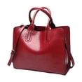 thumbnail image 3 of Bolso de mano Fernando cuero mujer gran capacidad rojo, 3 of 8