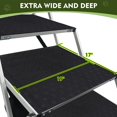 thumbnail image 4 of Extra Wide Dog Car Stairs for Large Dogs, Foldable Pet Steps Aluminum Dog Ramps 4 Steps Dog Stairs, Support 150 to 200 lbs, 4 of 6
