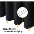 thumbnail image 4 of Orchidleaf 3 in 1 Waterproof Waffle Weave Shower Curtain and Clear Liner Set with 6 Stainless Steel Hooks Double Sided for Bathroom 36x72Inches Polyester Fabric Shower Curtains, 4 of 5