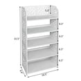thumbnail image 2 of Veryke 5 Tier Carved Shoe Rack for Entryway, Wood Plastic Board, White, 2 of 7