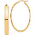 thumbnail image 1 of 14K Yellow Gold High Polished 5mm Oval Hoop Earrings (40.08 X 26.23) Made In Peru tf1409, 1 of 5