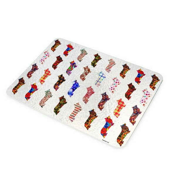 KuzmarK Glass Cutting Board - Welsh Corgie Dog