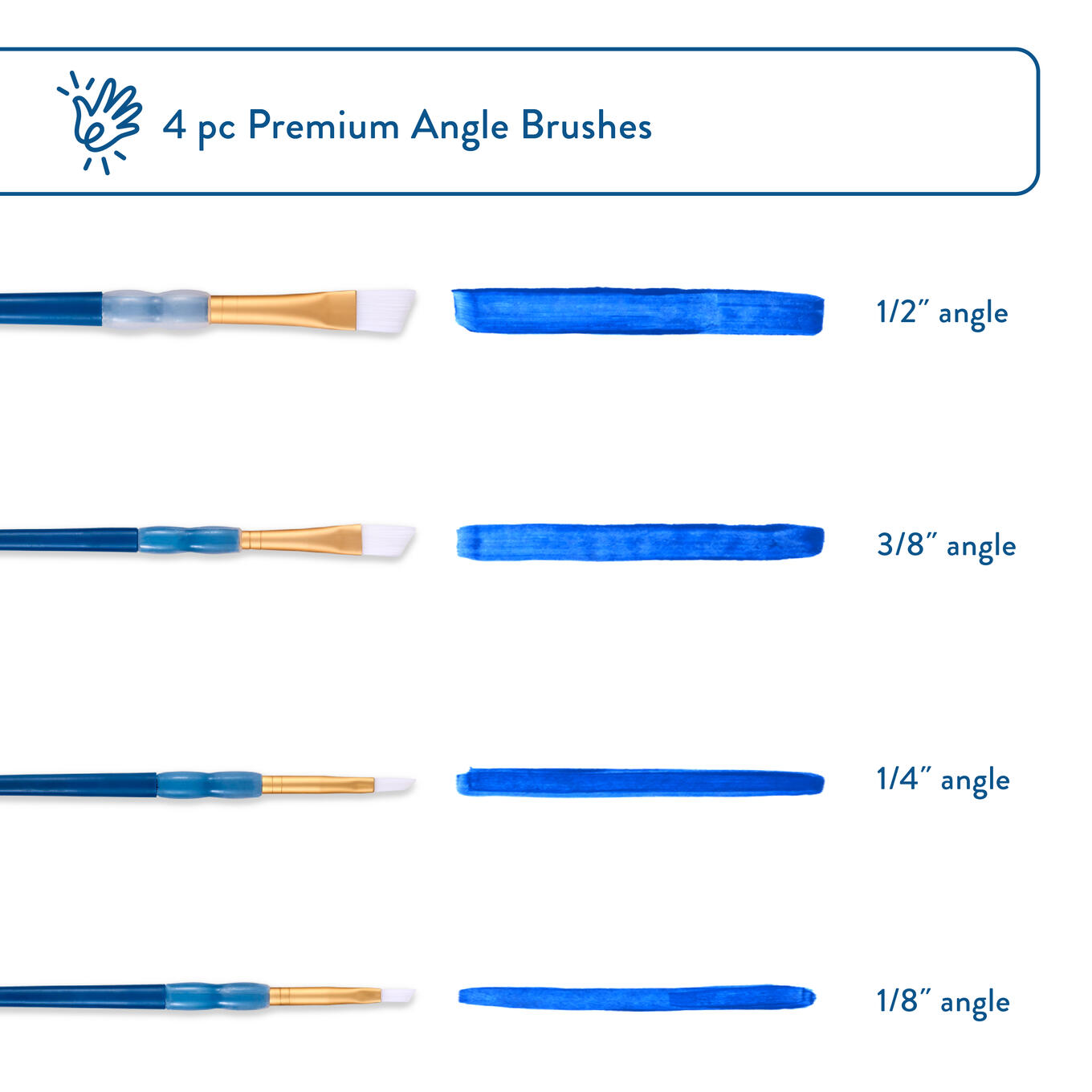Hello Hobby 4-Piece Angle Brush Set (3-Pack) photo 3