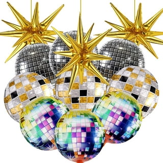 KatchOn, Big Disco Ball Balloons - 22 Inch, Pack of 6 | 4D Sphere Disco  Foil Balloons | Disco Balloons for Disco Party Decorations, Hollywood Theme