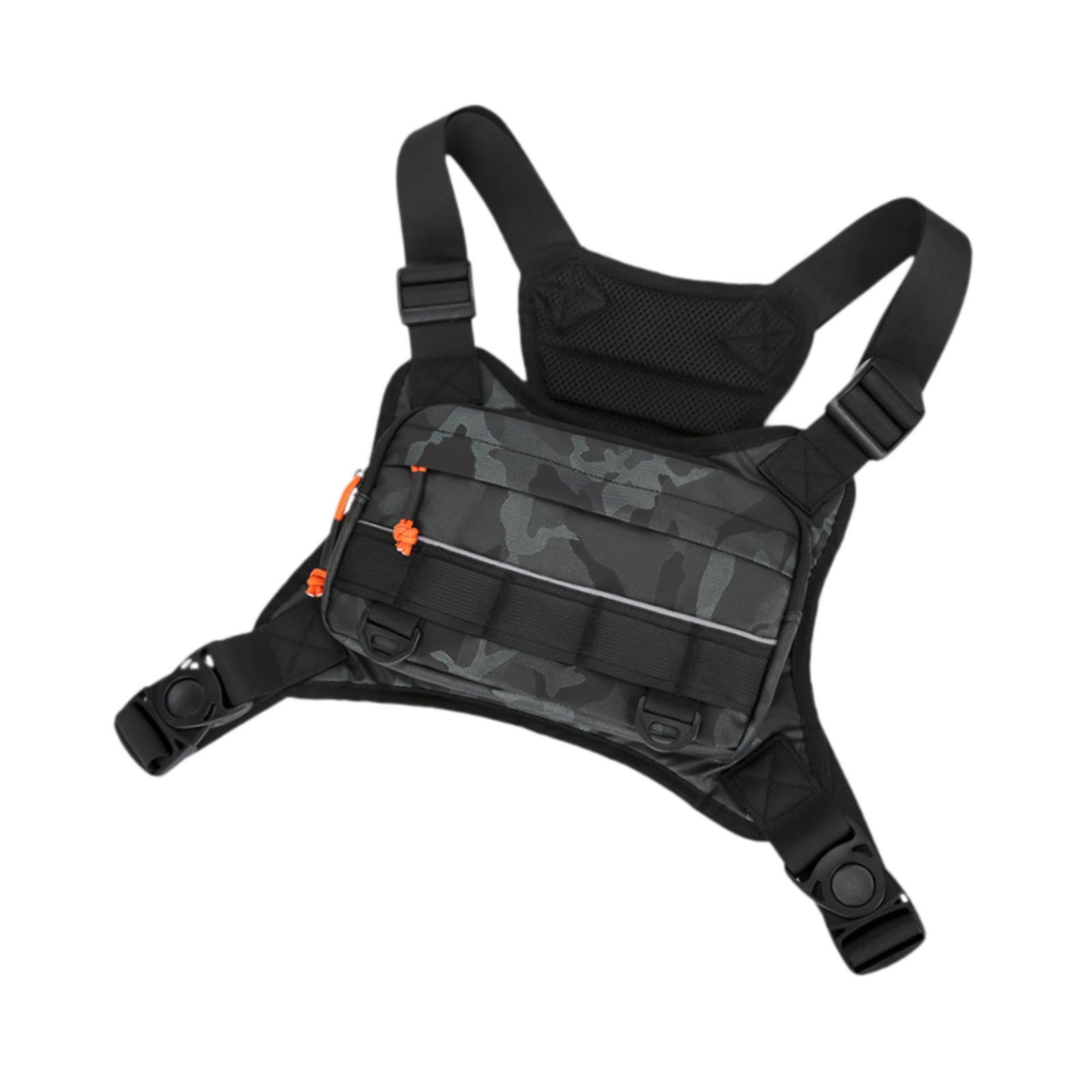 Sharprepublic Chest Bag for Men with Extra Storage Running Vest for Travel Sports Workouts green