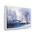 thumbnail image 3 of Designart 'Bridge Of Meandering River With Winter Scenery III' Lake House Framed Canvas Wall Art Print, 3 of 5