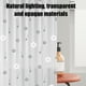 thumbnail image 5 of Cortina de ducha de poliéster transparente e impermeable con ganchos | Mampara de baño gruesa de 180 x 180 cm | Instalación sin perforaciones para uso en hoteles y hogares, 5 of 6