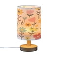 thumbnail image 2 of Colorful Cute Flowers Bedside Table Lamp Desk Warm Lights with USB Charging Port Cylinder LED Lamps for Bedroom Living Room Office, 2 of 7