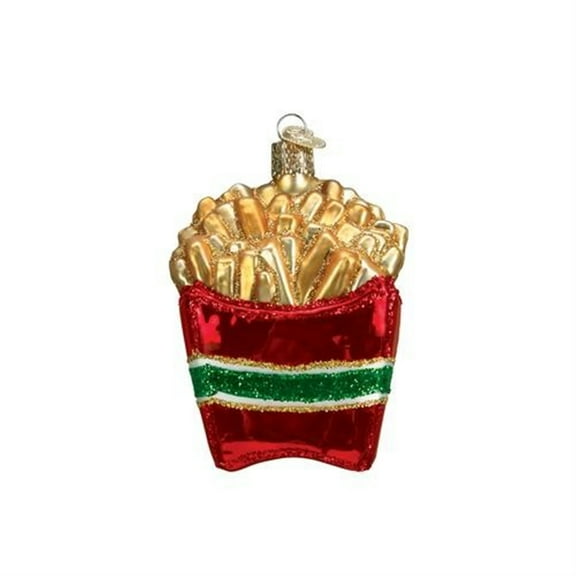 Old World Christmas 3.25In French Fries, Glass, Ornament Fast Food Potato 32099