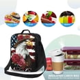 thumbnail image 4 of Picia Eagle With Hat And Roses Lunch box Lunch bag for men women Large capacity Lunchbox Reusable Lunch bags Insulated Lunch bag Lunch box cooler, 4 of 9