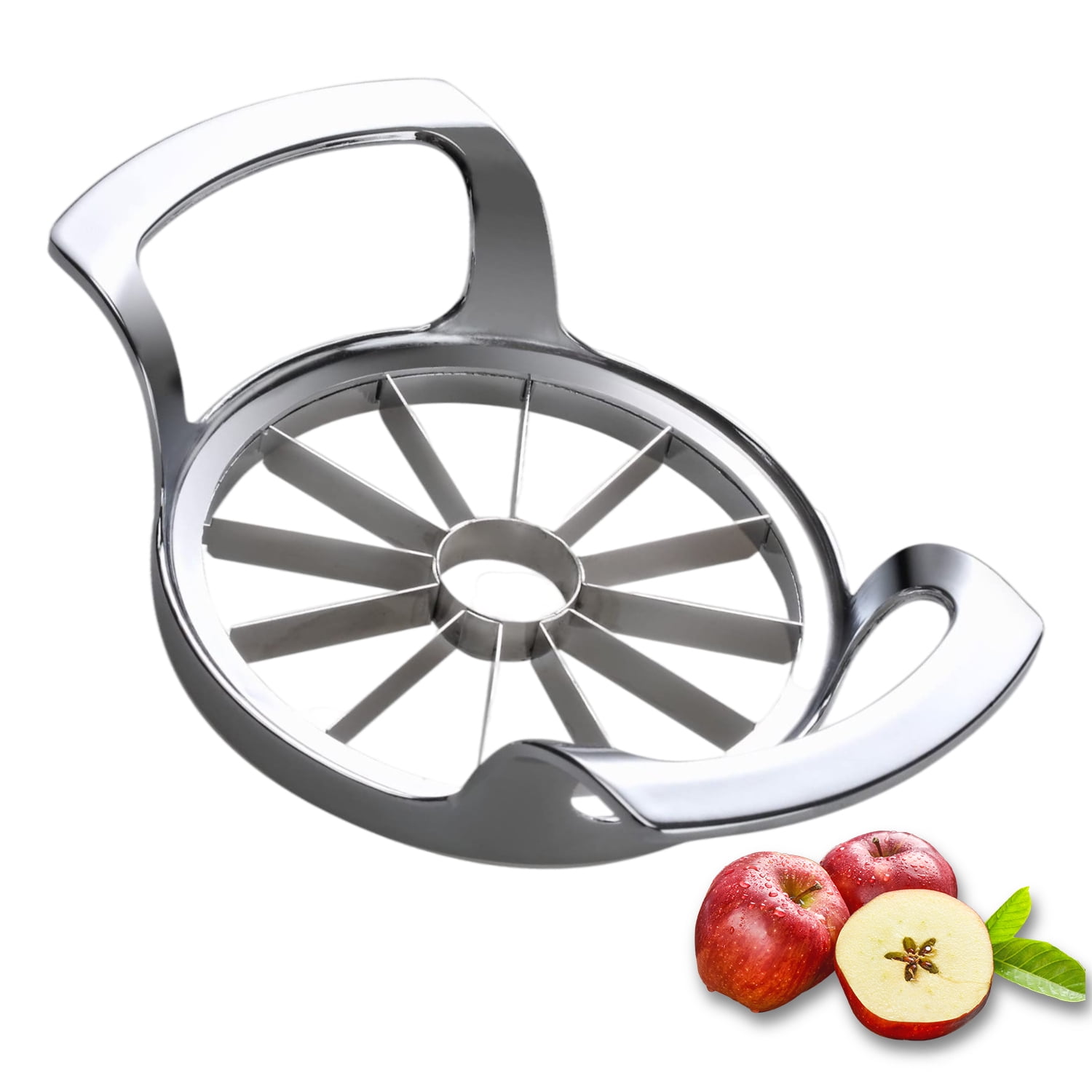 Kitchen 12 Blade Apple Slicer, Metal Apple Cutter with Stainless Steel