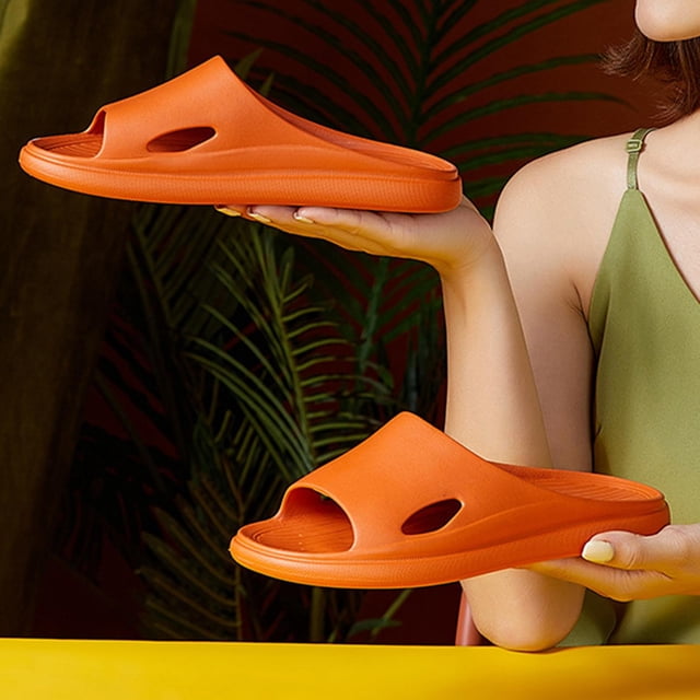 Zapatillas de moda antideslizantes BLESIY Zapatillas de estar por casa naranja 37-38