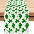 thumbnail image 2 of Pgyong Clearance! Green Printed Table Flag-Decorative Home Living Room Cabinet Tea Table Cloth Mat,12x18 Inch Cotton Tablecloth for Desk & Shelf Decor, 2 of 6