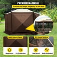 thumbnail image 5 of VEVOR Gazebo Screen Tent, 12 x 12 ft, 6 Sided Pop-up Camping Canopy Shelter Tent with Mesh Windows, Portable Carry Bag, Ground Stakes, Large Shade Tents for Outdoor Camping, Lawn and Backyard, 5 of 9