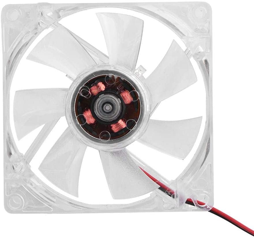 LED Cooling Fan PC, Computer Case Cooling Fan 80mm LED Light 12V 4Pin