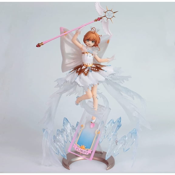 New Cardcaptor Sakura 1/7 Kinomoto Sakura Character Anime Statue Figure Desktop Ornament Popular Decorations Fan Souvenirs Creative Gift Collection 37cm/14.5inch