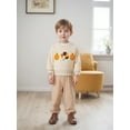 thumbnail image 3 of BemeyourBBs Thanksgiving Baby Boy Outfit Embroidery Pumpkin Sweatshirt Plaid Pants, 3 of 9