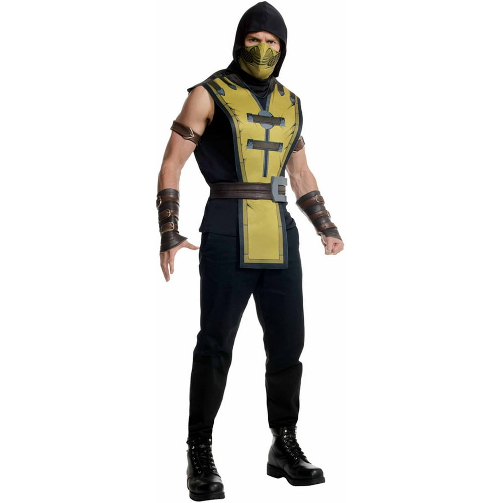 Halloween Costumes With Regular Clothes For Guys - Mortal Combat "Scorpion" Mens Halloween Costume - Walmart.com - Walmart.com