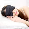 thumbnail image 2 of Silk Sleep Mask, Lightweight and Comfortable, Super Soft, Adjustable Contoured Eye Mask for Sleeping, Best Night Blindfold Eyeshade, Eye Mask with Adjustable Strap, Black, 2 of 6