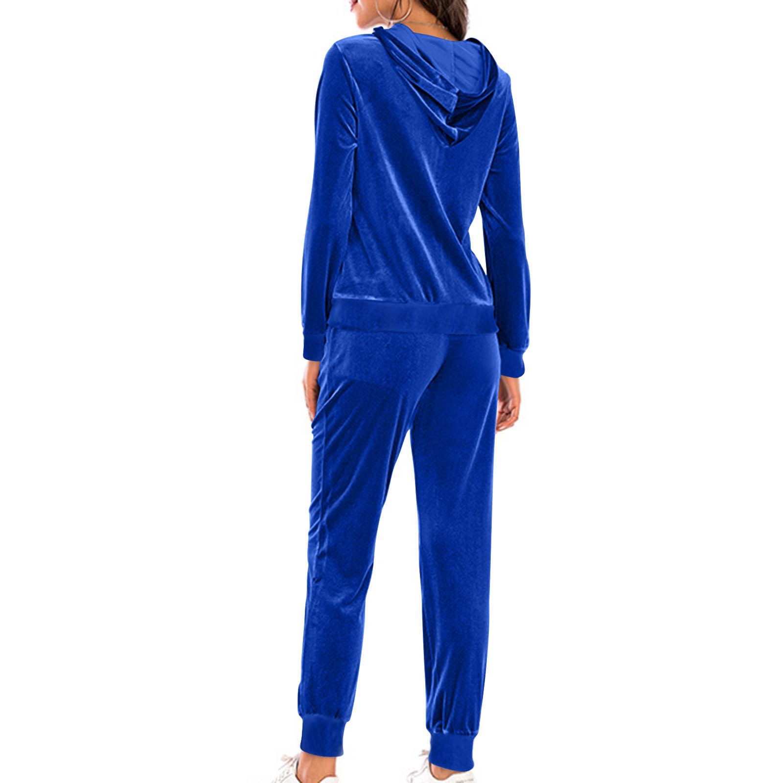 ZyeKqe Velour Sweatsuits Sets for Women Two Piece Outfit Full Zip ...