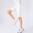 thumbnail image 6 of BLTIBY Girls Athletic Shorts Slim Cross V Elastic Waist Short Leggings Fashion Bike Dance Gymnastics Shorts White 9-10 Years, 6 of 9